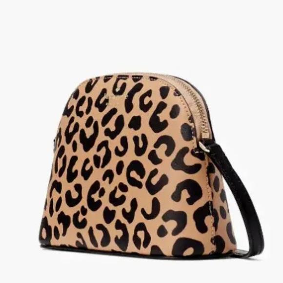 New Kate Spade Kali Small Dome Crossbody Leopard print Neutral Multi - Picture 3 of 4